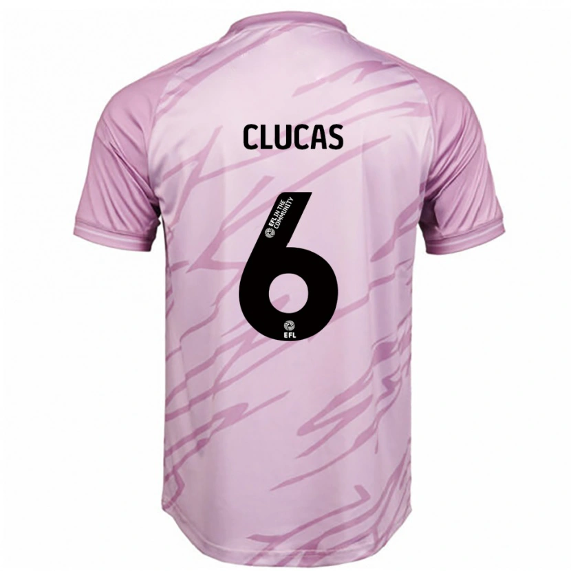 Danxen Herren Sam Clucas #6 Pink Schwarz Auswärtstrikot Trikot 2025/26 T-Shirt Österreich