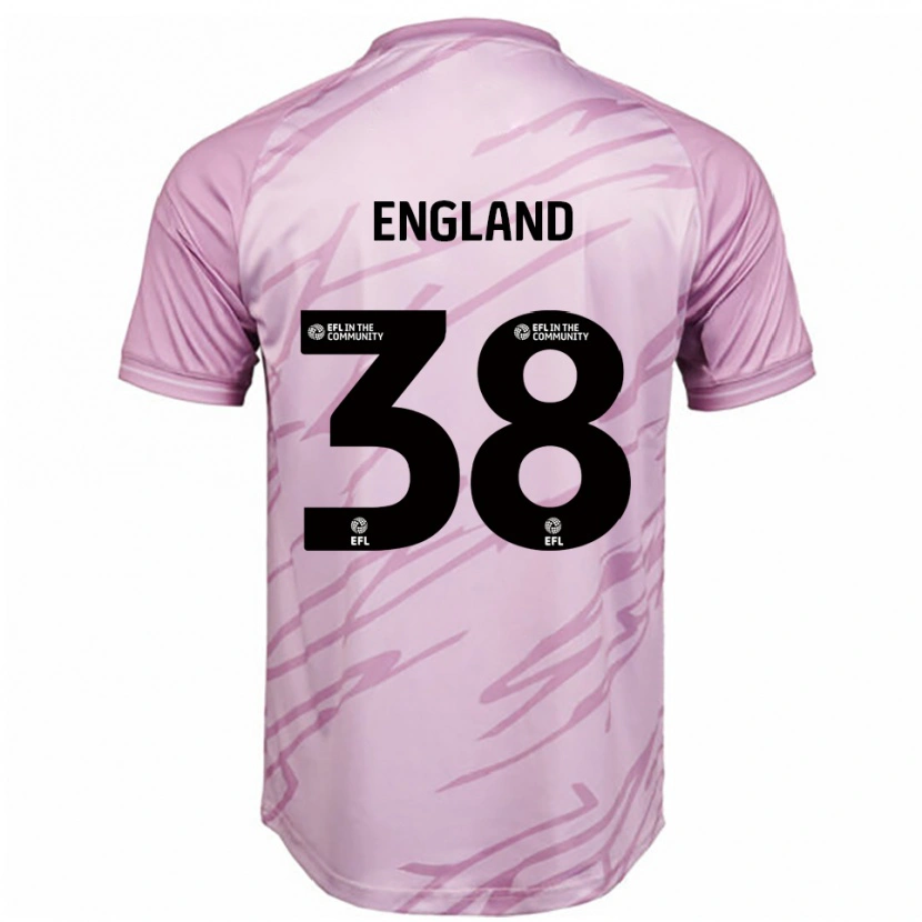 Danxen Herren Isaac England #38 Pink Schwarz Auswärtstrikot Trikot 2025/26 T-Shirt Österreich