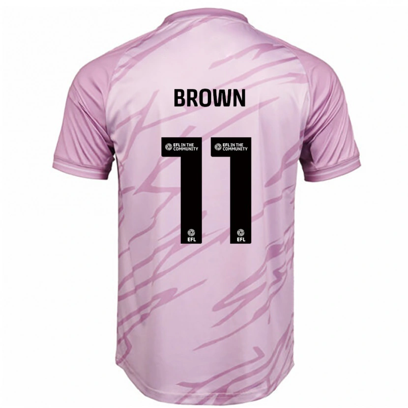 Danxen Herren Lucy Brown #11 Pink Schwarz Auswärtstrikot Trikot 2025/26 T-Shirt Österreich
