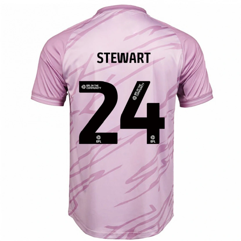 Danxen Herren Callum Stewart #24 Pink Schwarz Auswärtstrikot Trikot 2025/26 T-Shirt Österreich