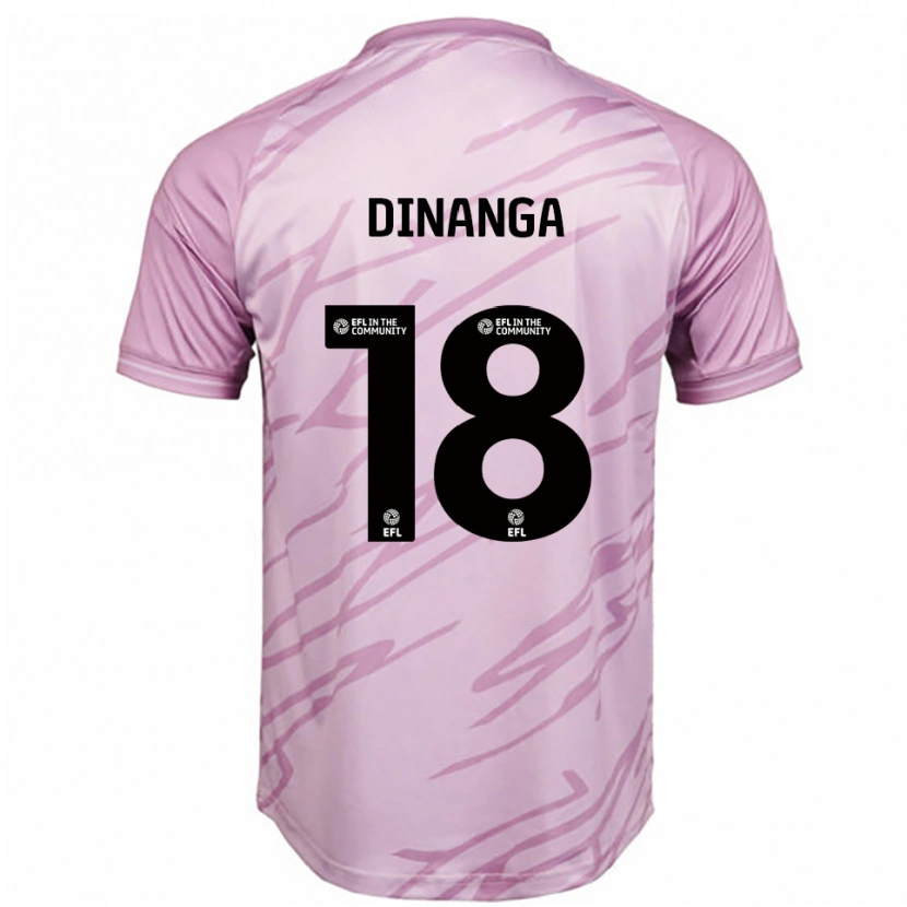 Danxen Herren Ricardo Dinanga #18 Pink Schwarz Auswärtstrikot Trikot 2025/26 T-Shirt Österreich