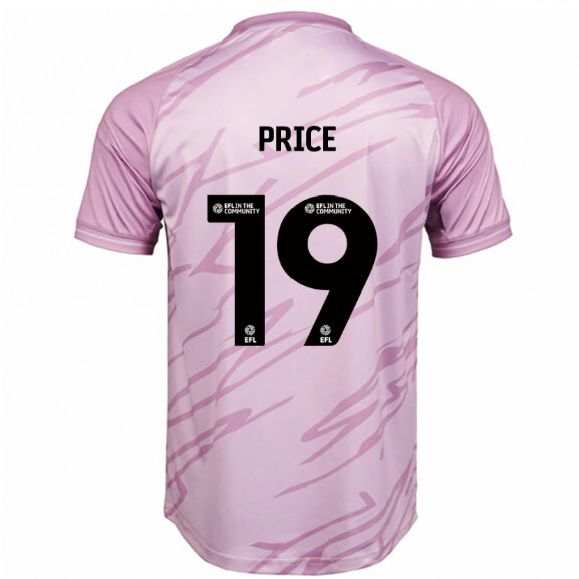 Danxen Herren Jack Price #19 Pink Schwarz Auswärtstrikot Trikot 2025/26 T-Shirt Österreich