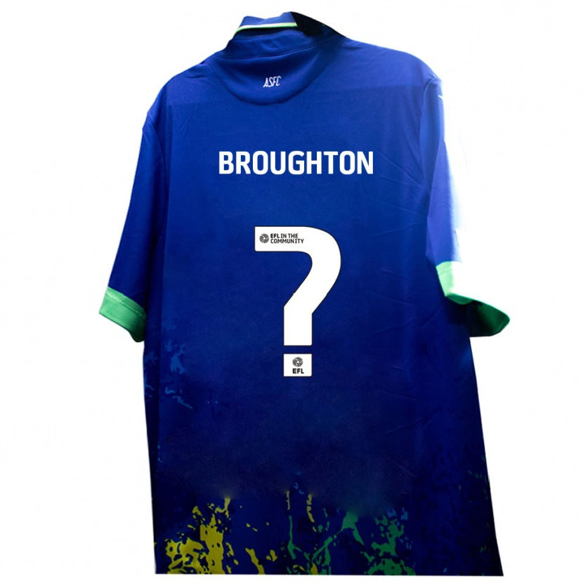 Danxen Herren Olly Broughton #0 Blau Gelb Auswärtstrikot Trikot 2025/26 T-Shirt Österreich