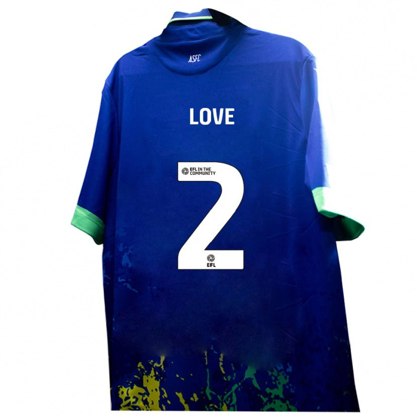 Danxen Herren Donald Love #2 Blau Gelb Auswärtstrikot Trikot 2025/26 T-Shirt Österreich