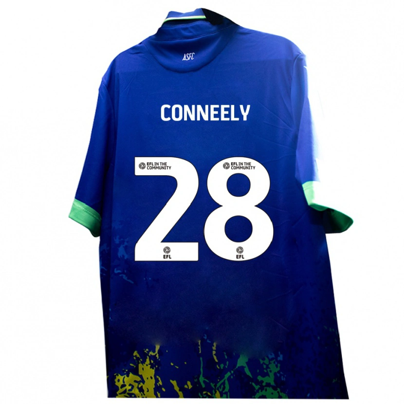 Danxen Herren Seamus Conneely #28 Blau Gelb Auswärtstrikot Trikot 2025/26 T-Shirt Österreich
