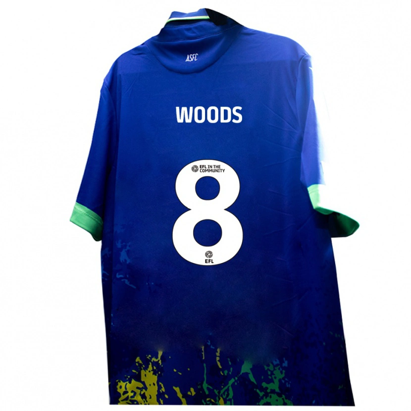 Danxen Herren Ben Woods #8 Blau Gelb Auswärtstrikot Trikot 2025/26 T-Shirt Österreich