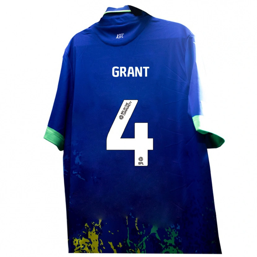 Danxen Herren Conor Grant #4 Blau Gelb Auswärtstrikot Trikot 2025/26 T-Shirt Österreich