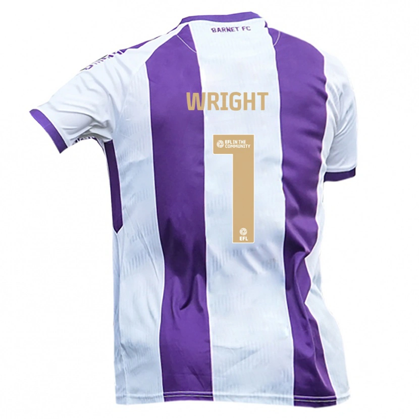Danxen Herren Joe Wright #1 Weiß Lila Auswärtstrikot Trikot 2025/26 T-Shirt Österreich