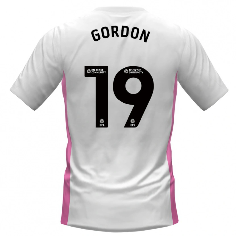 Danxen Herren Lewis Gordon #19 Weiß Rot Auswärtstrikot Trikot 2025/26 T-Shirt Österreich
