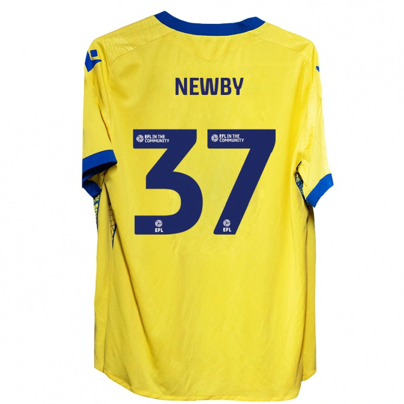 Danxen Herren Alfie Newby #37 Gelb Blau Auswärtstrikot Trikot 2025/26 T-Shirt Österreich