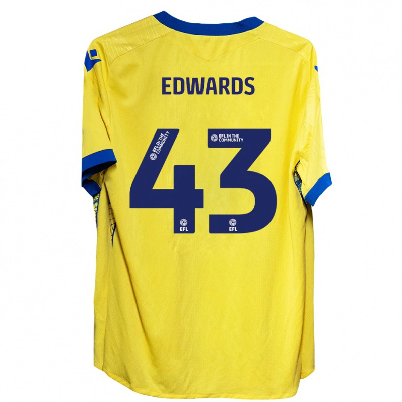 Danxen Herren Frankie Edwards #43 Gelb Blau Auswärtstrikot Trikot 2025/26 T-Shirt Österreich