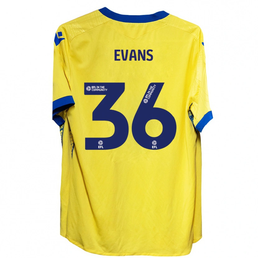 Danxen Herren Makise Evans #36 Gelb Blau Auswärtstrikot Trikot 2025/26 T-Shirt Österreich