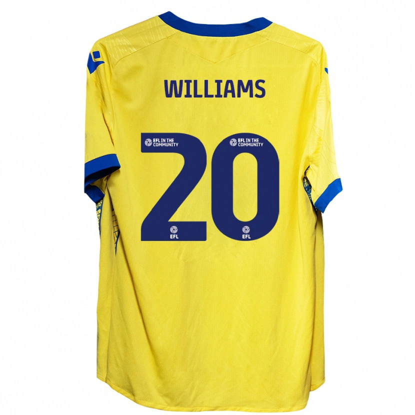 Danxen Herren Billie-Jo Williams #20 Gelb Blau Auswärtstrikot Trikot 2025/26 T-Shirt Österreich