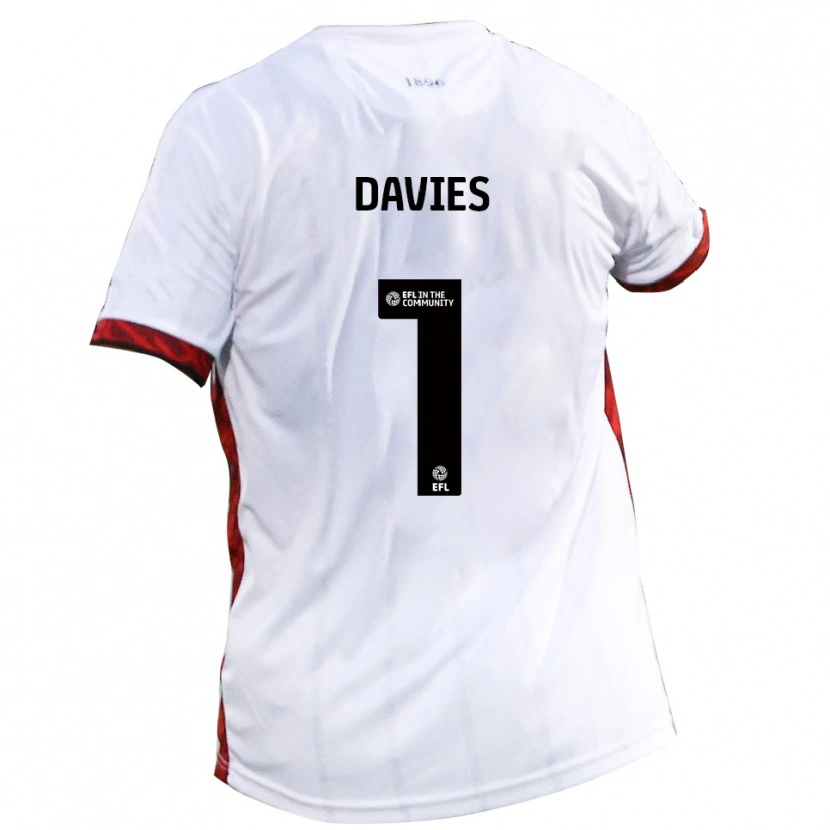 Danxen Herren Harvey Davies #1 Weiß Rot Schwarz Auswärtstrikot Trikot 2025/26 T-Shirt Österreich