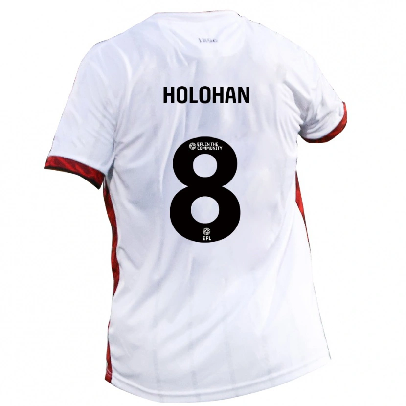 Danxen Herren Gavan Holohan #8 Weiß Rot Schwarz Auswärtstrikot Trikot 2025/26 T-Shirt Österreich