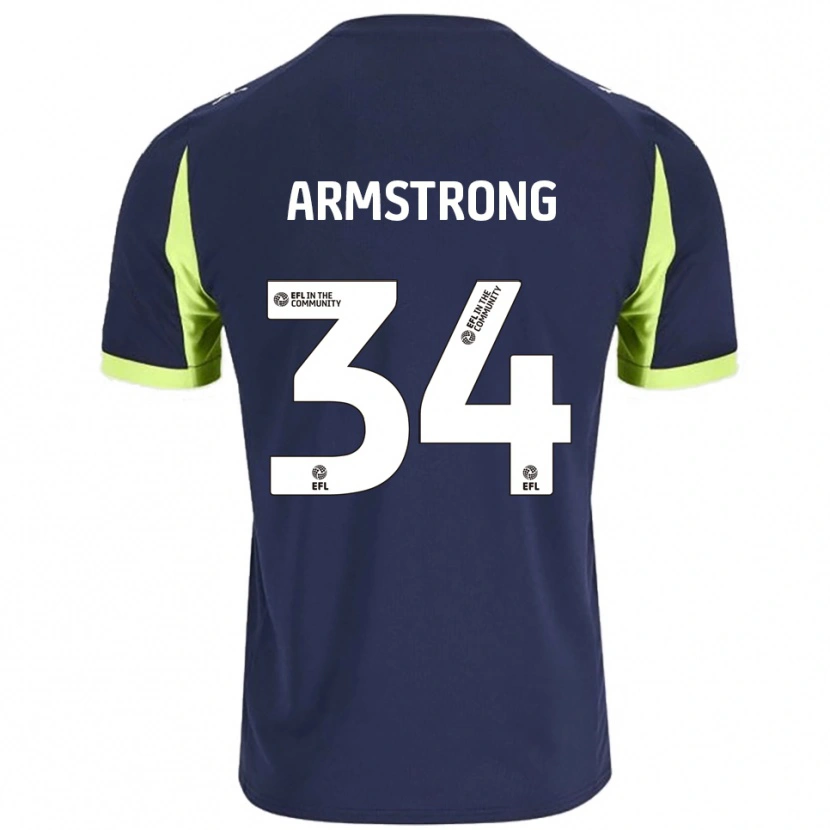 Danxen Herren Oliver Armstrong #34 Marine Fluoreszierendes Grün Auswärtstrikot Trikot 2025/26 T-Shirt Österreich