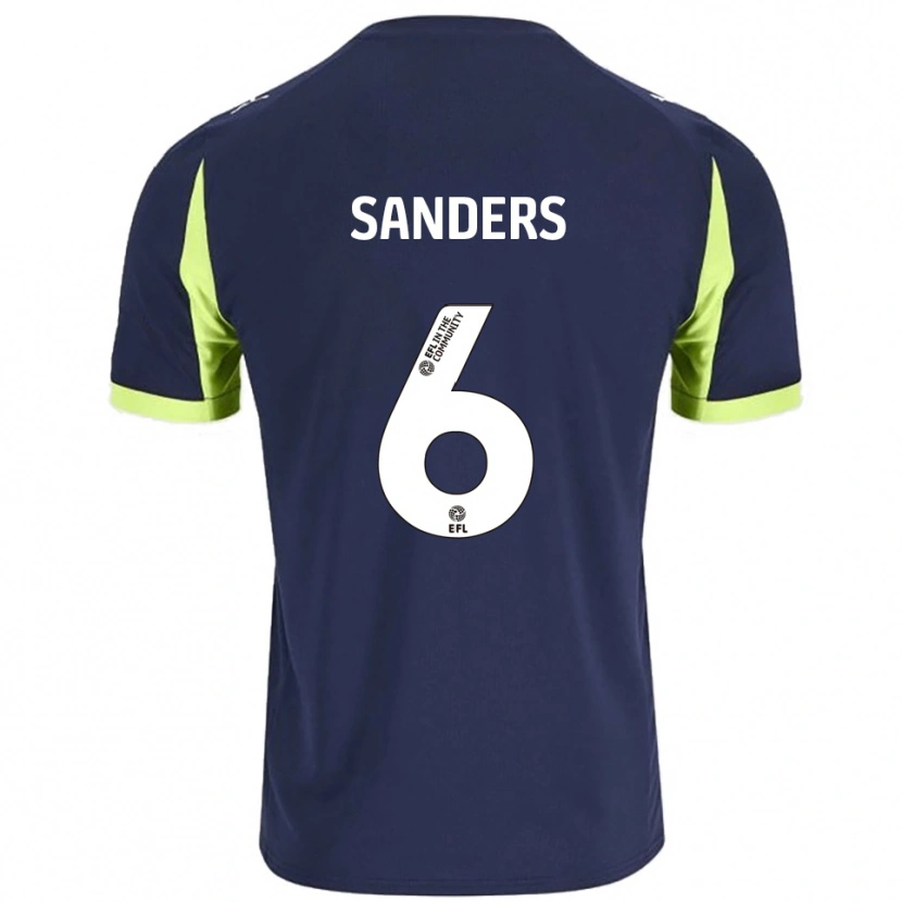 Danxen Herren Max Sanders #6 Marine Fluoreszierendes Grün Auswärtstrikot Trikot 2025/26 T-Shirt Österreich