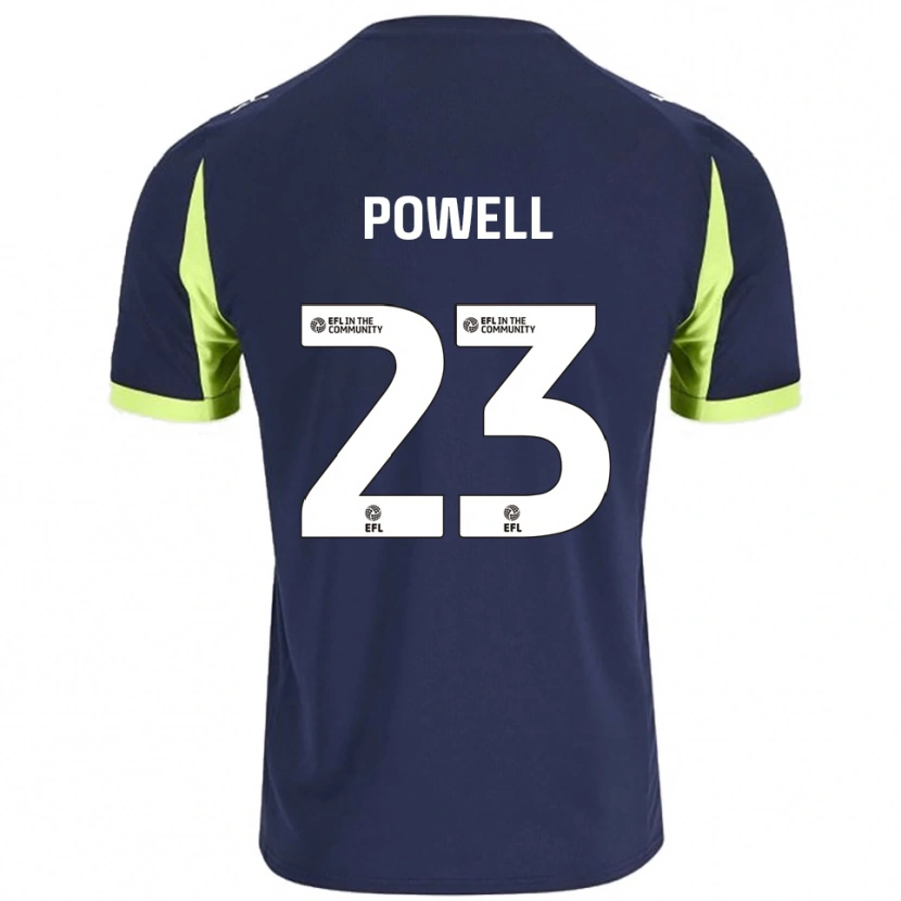 Danxen Herren Jack Powell #23 Marine Fluoreszierendes Grün Auswärtstrikot Trikot 2025/26 T-Shirt Österreich
