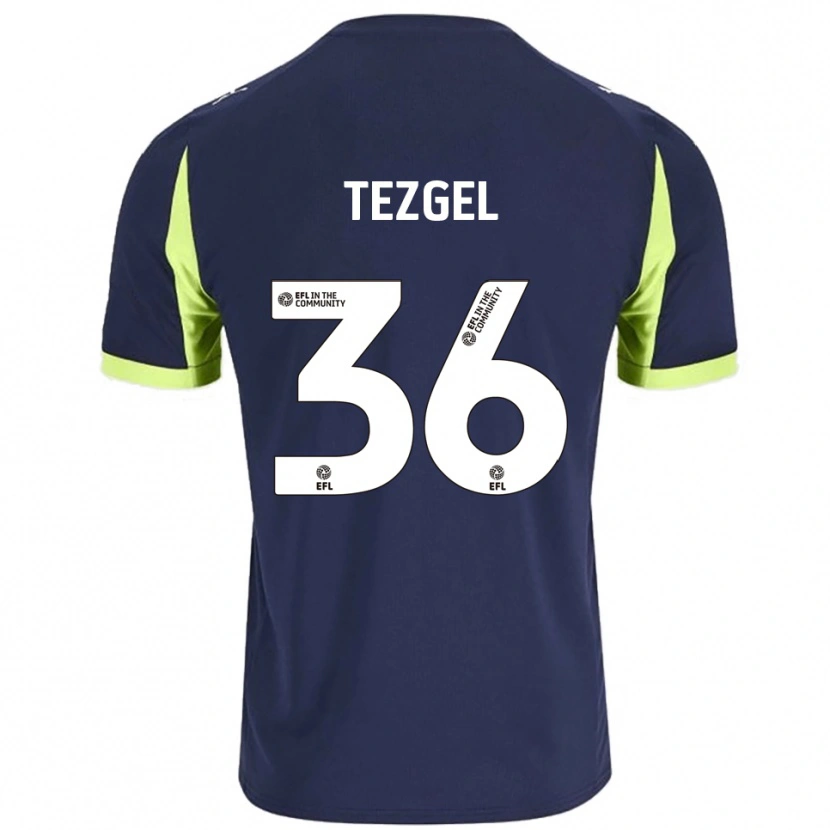 Danxen Herren Emre Tezgel #36 Marine Fluoreszierendes Grün Auswärtstrikot Trikot 2025/26 T-Shirt Österreich