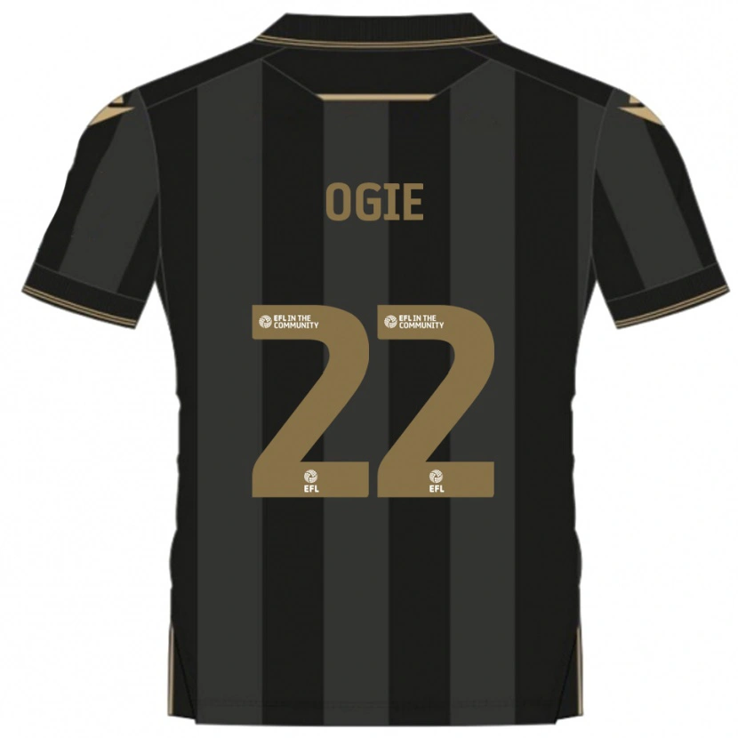Danxen Herren Shadrach Ogie #22 Schwarz Gold Auswärtstrikot Trikot 2025/26 T-Shirt Österreich