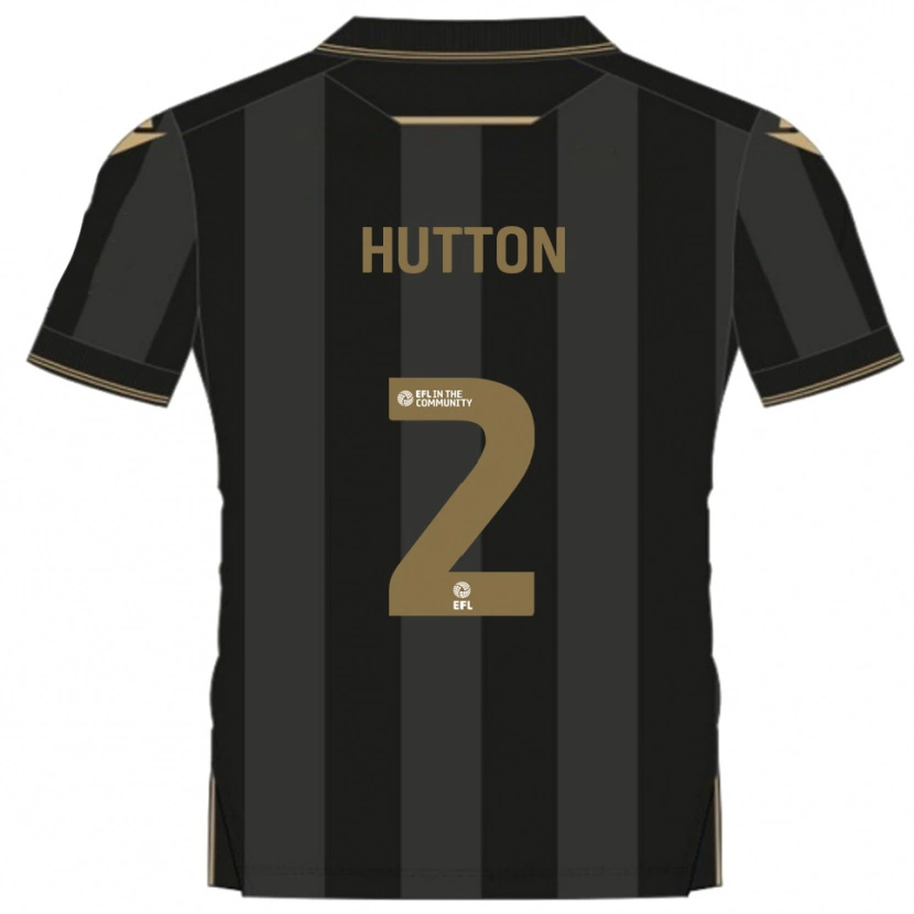 Danxen Herren Remeao Hutton #2 Schwarz Gold Auswärtstrikot Trikot 2025/26 T-Shirt Österreich