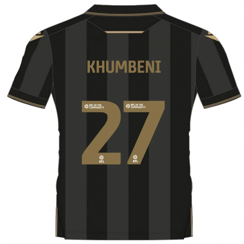 Danxen Herren Nelson Khumbeni #27 Schwarz Gold Auswärtstrikot Trikot 2025/26 T-Shirt Österreich