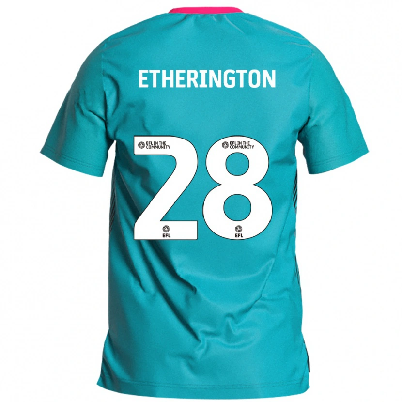 Danxen Herren Marcus Etherington #28 Himmelblau Pink Auswärtstrikot Trikot 2025/26 T-Shirt Österreich