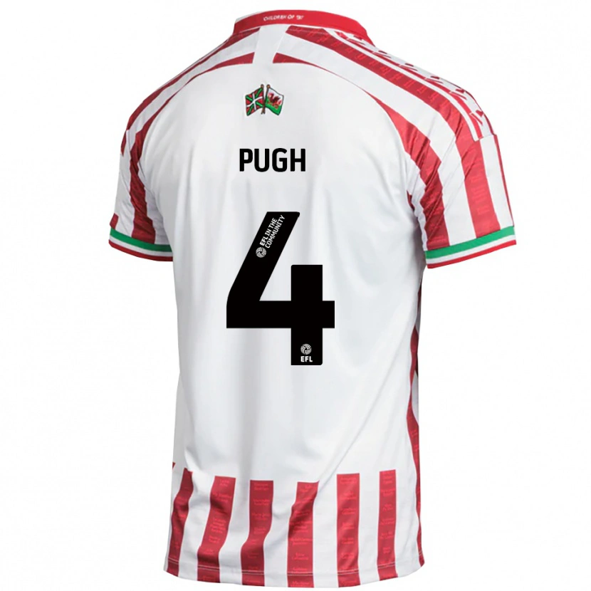 Danxen Herren Harri Pugh #4 Rot Weiß Auswärtstrikot Trikot 2025/26 T-Shirt Österreich
