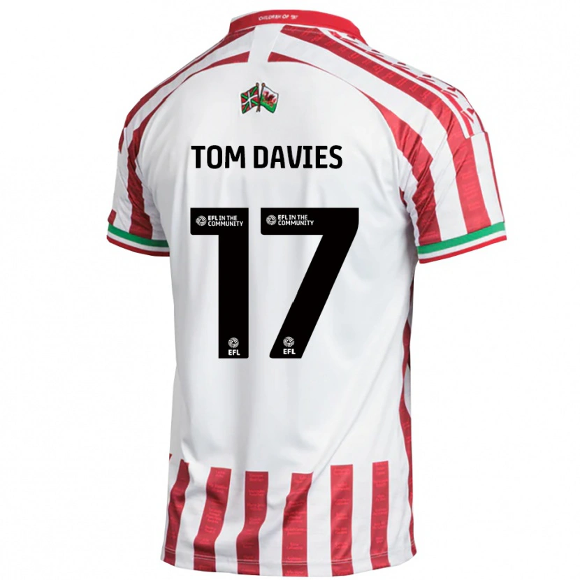 Danxen Herren Tom Davies #17 Rot Weiß Auswärtstrikot Trikot 2025/26 T-Shirt Österreich