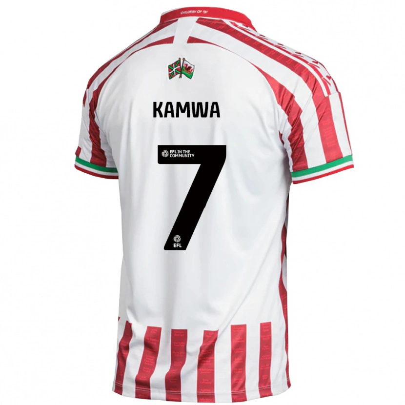 Danxen Herren Bobby Kamwa #7 Rot Weiß Auswärtstrikot Trikot 2025/26 T-Shirt Österreich
