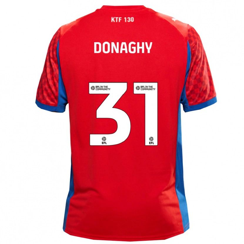 Danxen Herren Tom Donaghy #31 Rot Blau Auswärtstrikot Trikot 2025/26 T-Shirt Österreich