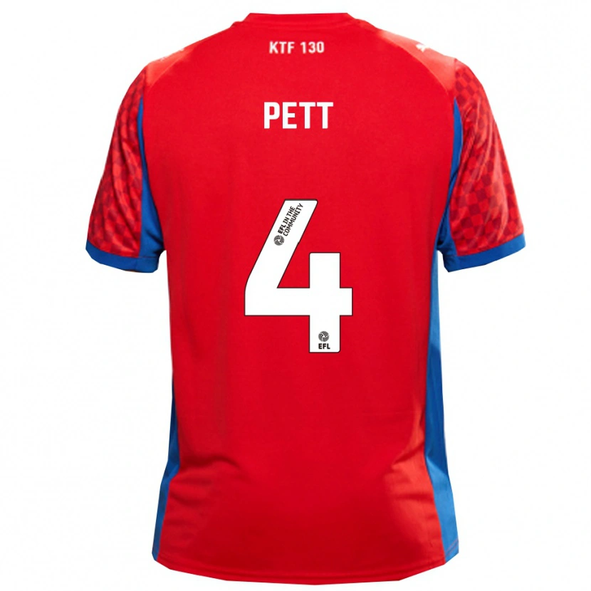 Danxen Herren Tom Pett #4 Rot Blau Auswärtstrikot Trikot 2025/26 T-Shirt Österreich