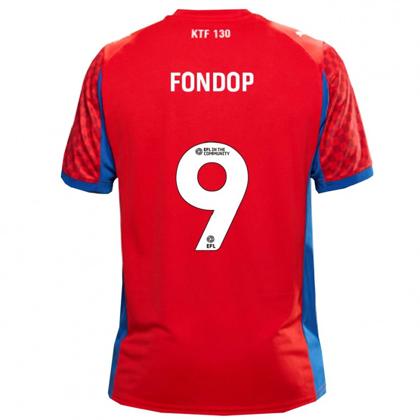 Danxen Herren Mike Fondop #9 Rot Blau Auswärtstrikot Trikot 2025/26 T-Shirt Österreich