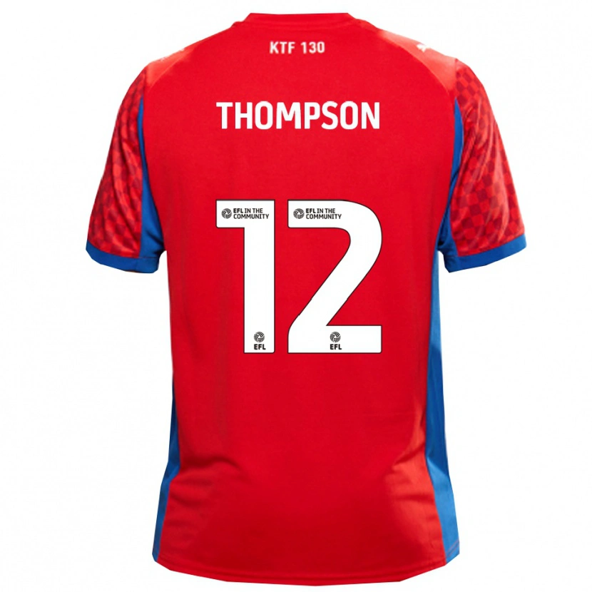 Danxen Herren Jaheim Thompson #12 Rot Blau Auswärtstrikot Trikot 2025/26 T-Shirt Österreich