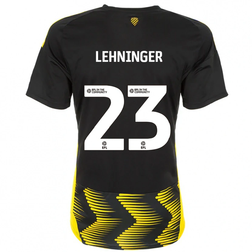 Danxen Herren Saskia Lehninger #23 Schwarz Gelb Auswärtstrikot Trikot 2025/26 T-Shirt Österreich