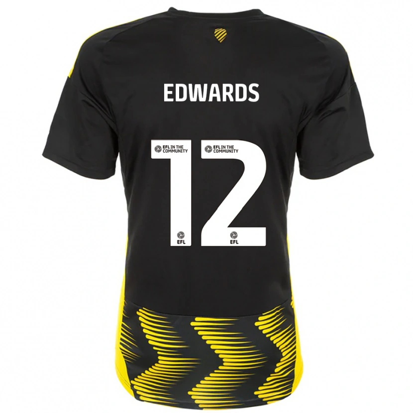 Danxen Herren Tom Edwards #12 Schwarz Gelb Auswärtstrikot Trikot 2025/26 T-Shirt Österreich