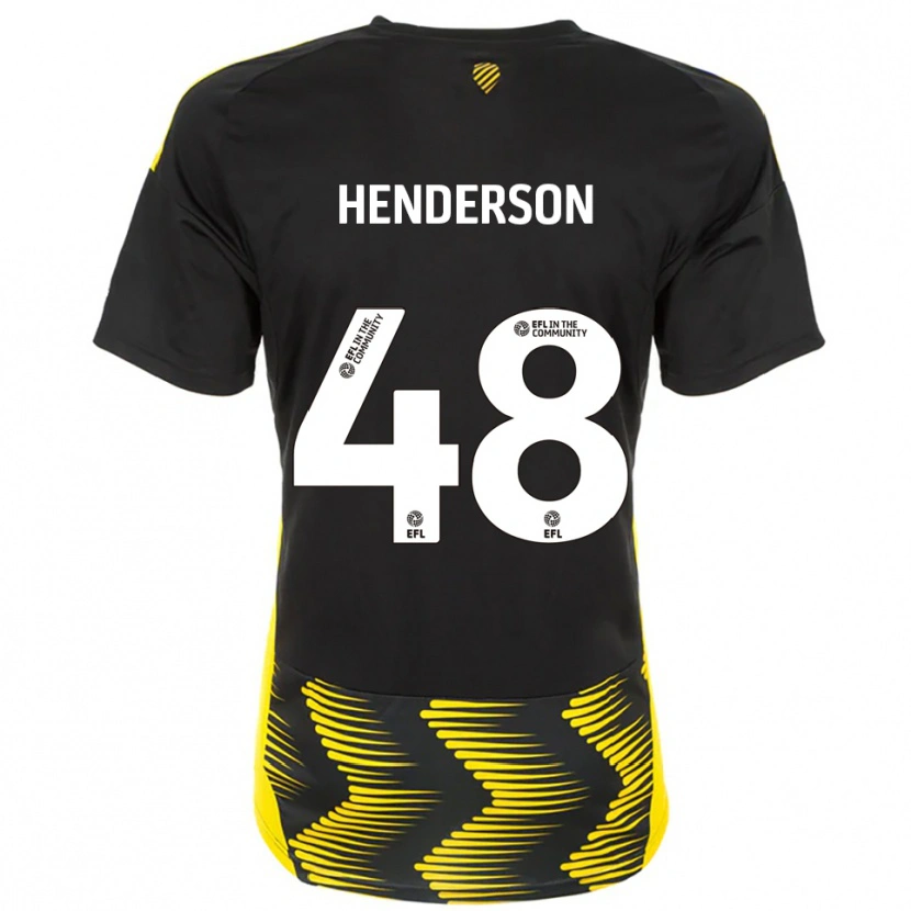 Danxen Herren Alfie Henderson #48 Schwarz Gelb Auswärtstrikot Trikot 2025/26 T-Shirt Österreich