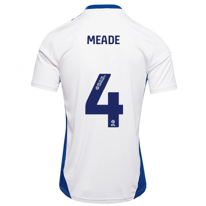 Danxen Herren Isi Meade #4 Weiß Blau Auswärtstrikot Trikot 2025/26 T-Shirt Österreich