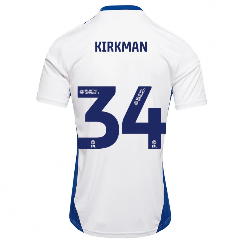 Danxen Herren Billy Kirkman #34 Weiß Blau Auswärtstrikot Trikot 2025/26 T-Shirt Österreich