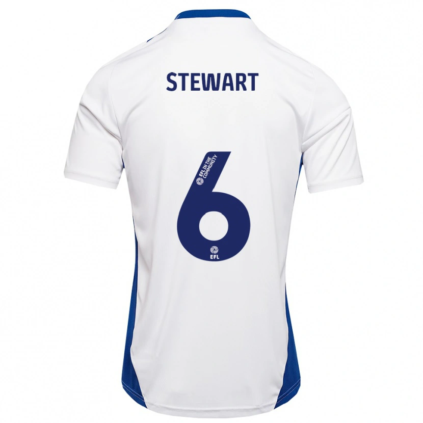 Danxen Herren Alistair Stewart #6 Weiß Blau Auswärtstrikot Trikot 2025/26 T-Shirt Österreich