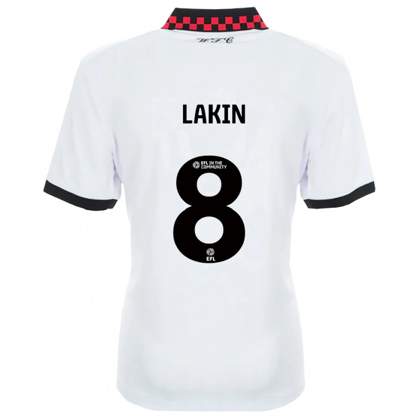 Danxen Herren Charlie Lakin #8 Weiß Schwarz Auswärtstrikot Trikot 2025/26 T-Shirt Österreich