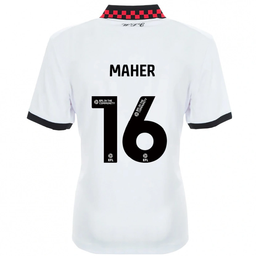 Danxen Herren Ronan Maher #16 Weiß Schwarz Auswärtstrikot Trikot 2025/26 T-Shirt Österreich