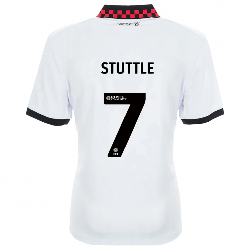 Danxen Herren Jonny Stuttle #7 Weiß Schwarz Auswärtstrikot Trikot 2025/26 T-Shirt Österreich