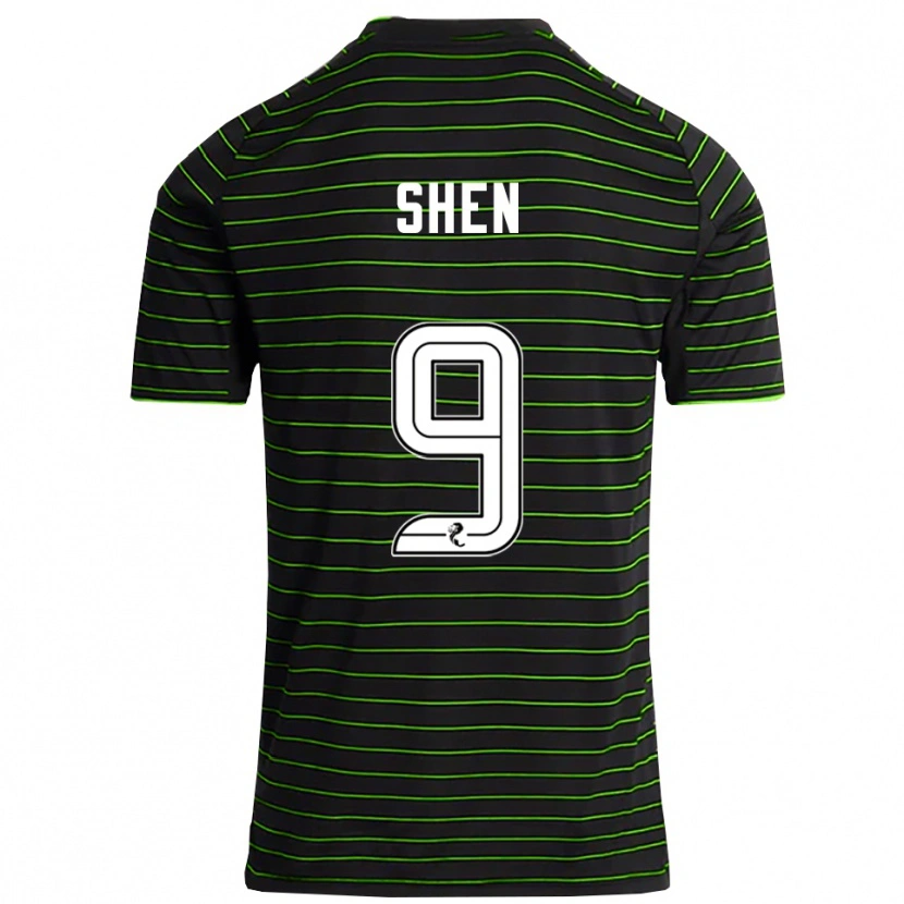 Danxen Herren Shen Mengyu #9 Schwarz Grün Auswärtstrikot Trikot 2025/26 T-Shirt Österreich