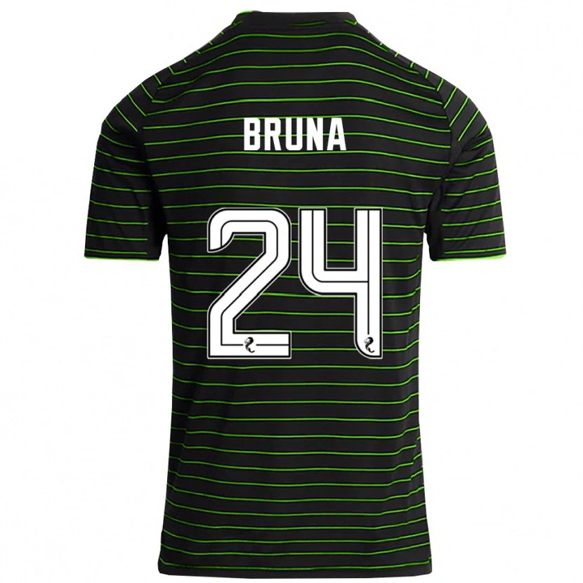 Danxen Herren Bruna Lourenço #24 Schwarz Grün Auswärtstrikot Trikot 2025/26 T-Shirt Österreich