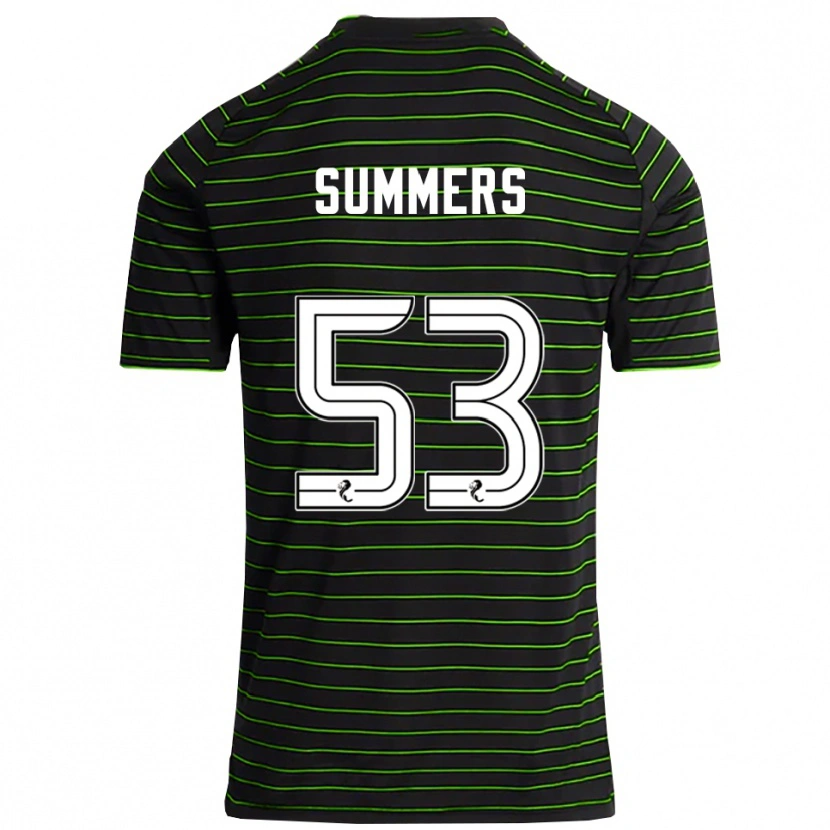 Danxen Herren Ben Summers #53 Schwarz Grün Auswärtstrikot Trikot 2025/26 T-Shirt Österreich