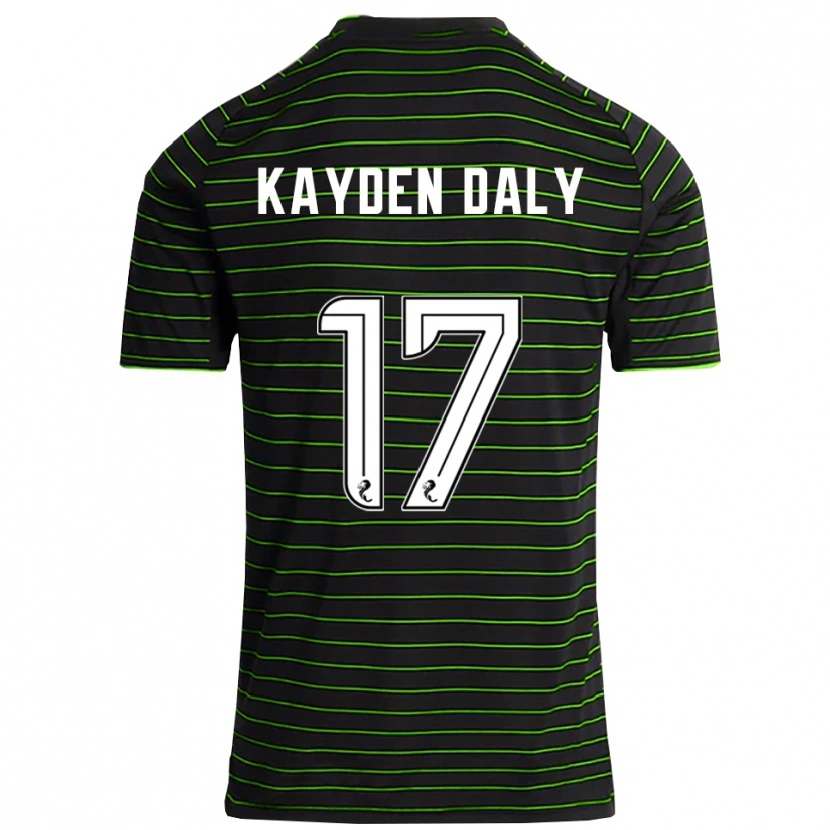 Danxen Herren Kayden Daly #17 Schwarz Grün Auswärtstrikot Trikot 2025/26 T-Shirt Österreich