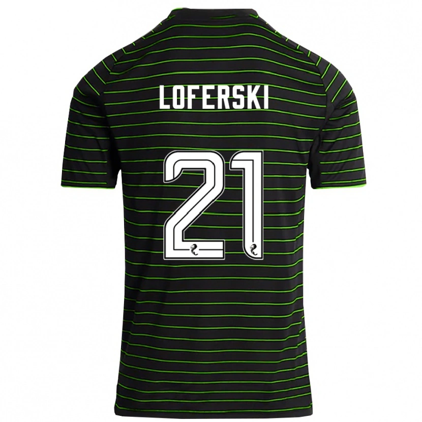 Danxen Herren Kit Loferski #21 Schwarz Grün Auswärtstrikot Trikot 2025/26 T-Shirt Österreich