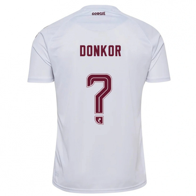 Danxen Herren Jaedon Donkor #0 Weiß Burgunderrot Auswärtstrikot Trikot 2025/26 T-Shirt Österreich