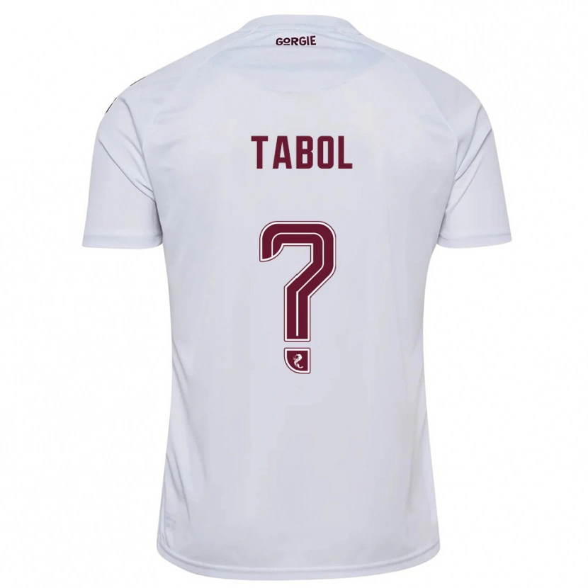 Danxen Herren Alan Tabol #0 Weiß Burgunderrot Auswärtstrikot Trikot 2025/26 T-Shirt Österreich